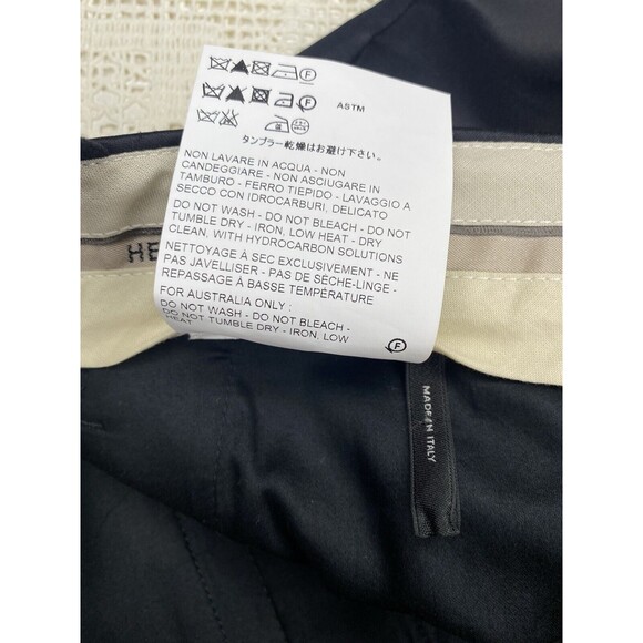 Helmut Lang INTERMIX Trousers Satin Straight Leg High Rise Italy Womens 00 Black - Picture 9 of 14